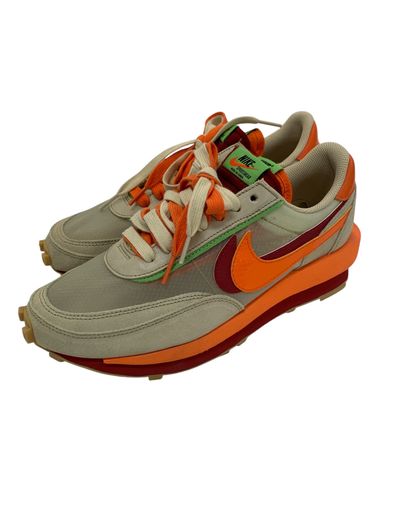 CLOT × Sacai × Nike LD Waffle "Orange Blaze"