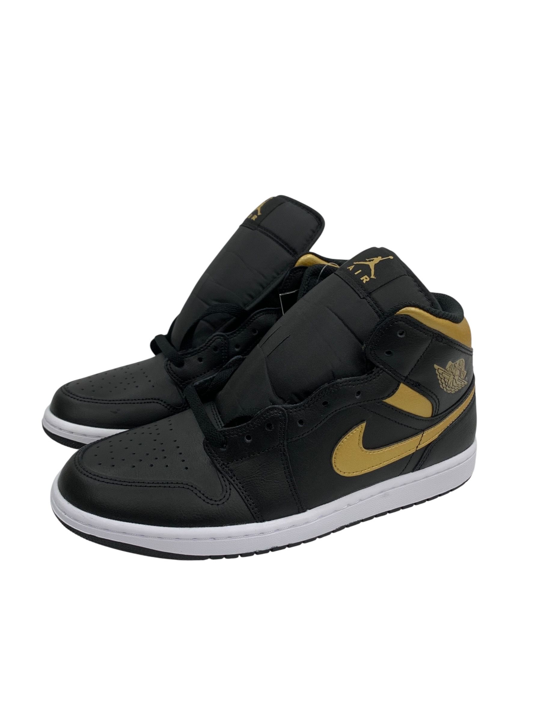 Nike Air Jordan 1 Mid "Black/Metallic Gold"