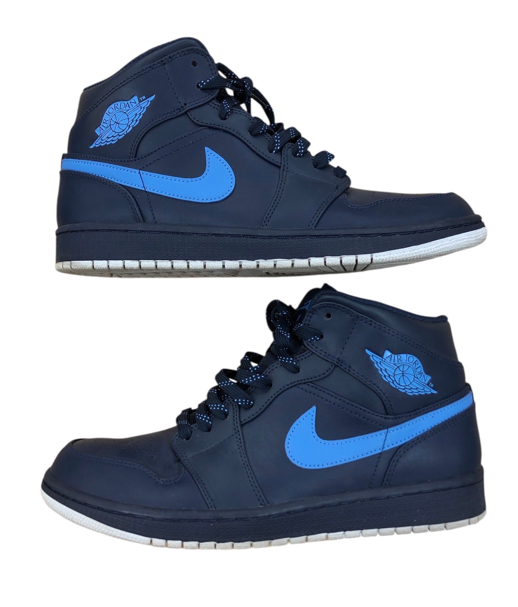 NIKE AIR JORDAN 1 RETRO MID OBSIDIAN UNIVERSITY BLUE