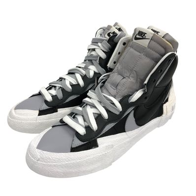 sacai × NIKE BLAZER MID "BLACK/WOLF GREY/WHITE"