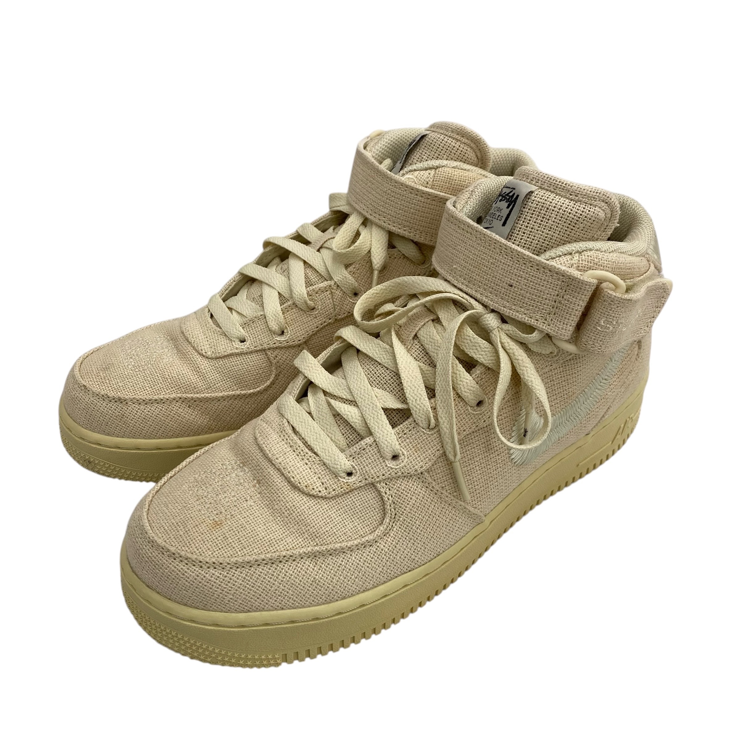 Stussy × Nike Air Force 1 Mid "Fossil Stone"