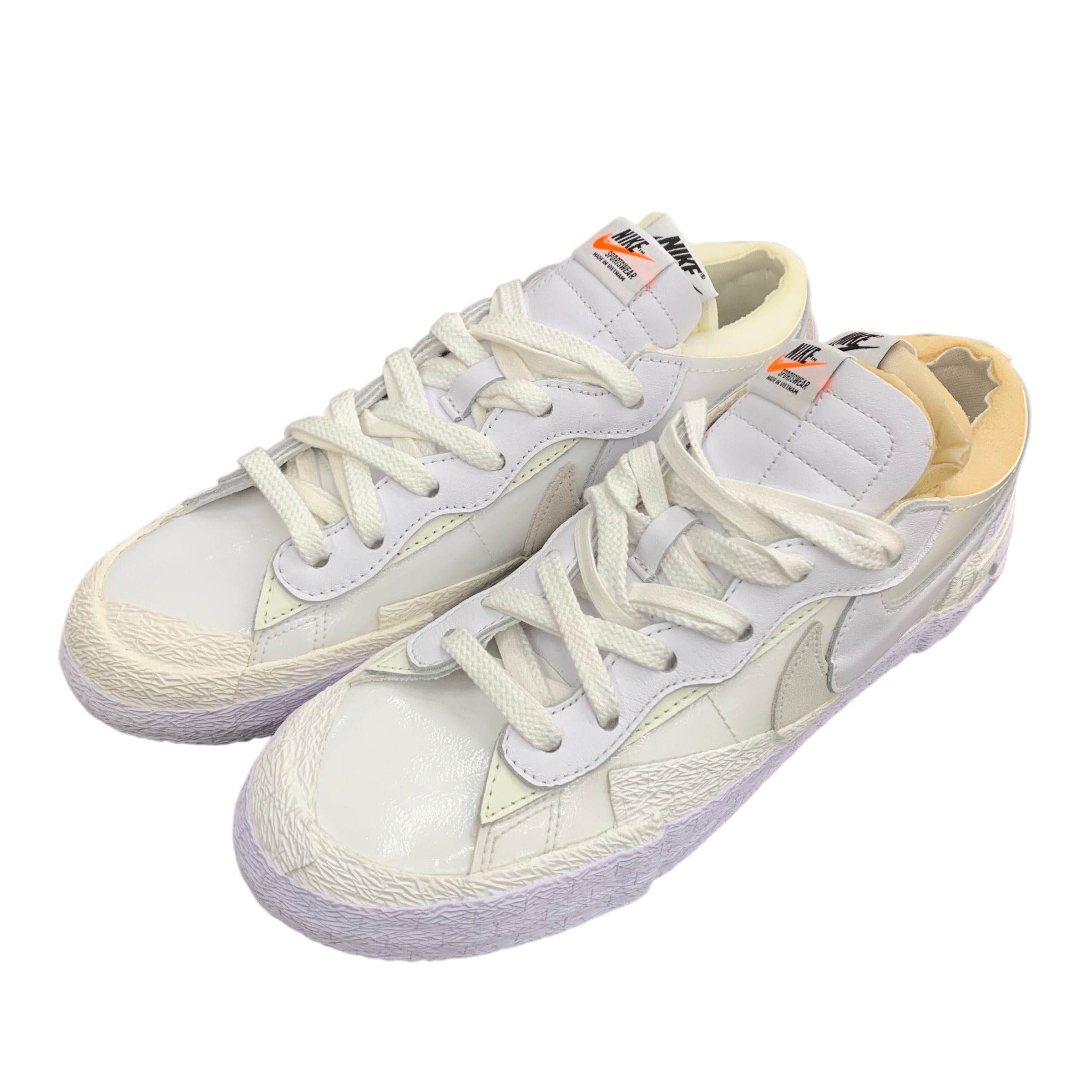 sacai × Nike Blazer Low "White Patent Leather"