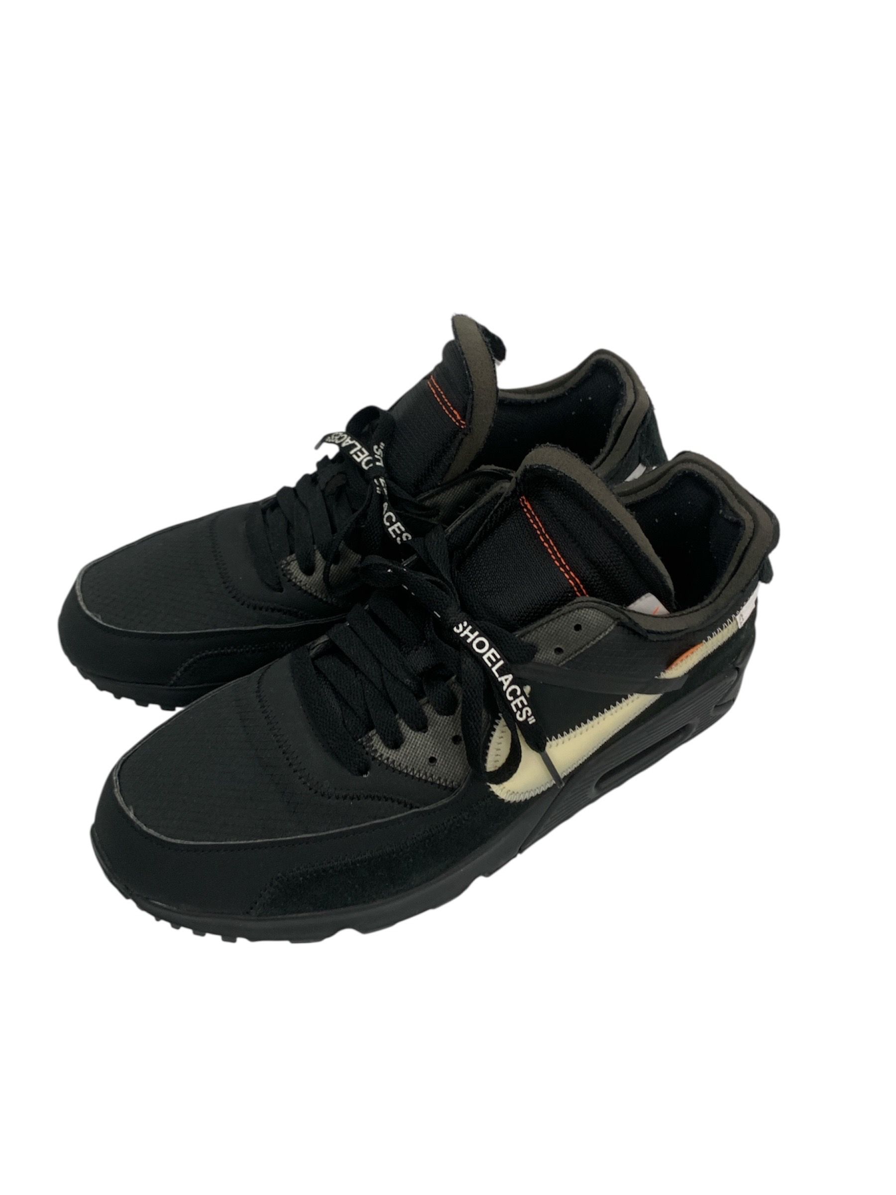 Off-White × Nike Air Max 90 "Black/Black-Cone-White"