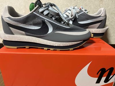 CLOT × Sacai × Nike LD Waffle "Grey Obsidian/Cool Grey"