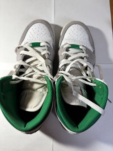 Nike GS Air Jordan 1 Mid SE "White Pine Green Smoke Grey"