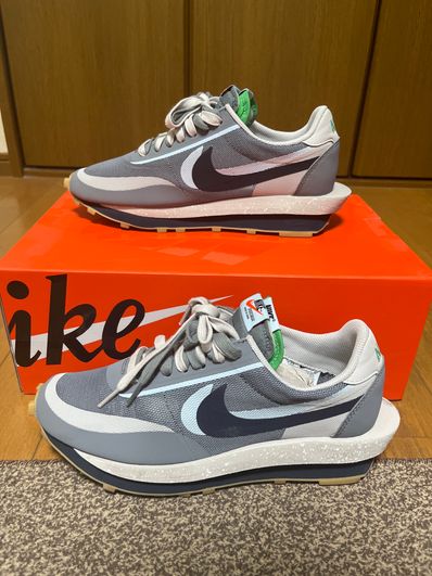 CLOT × Sacai × Nike LD Waffle "Grey Obsidian/Cool Grey"