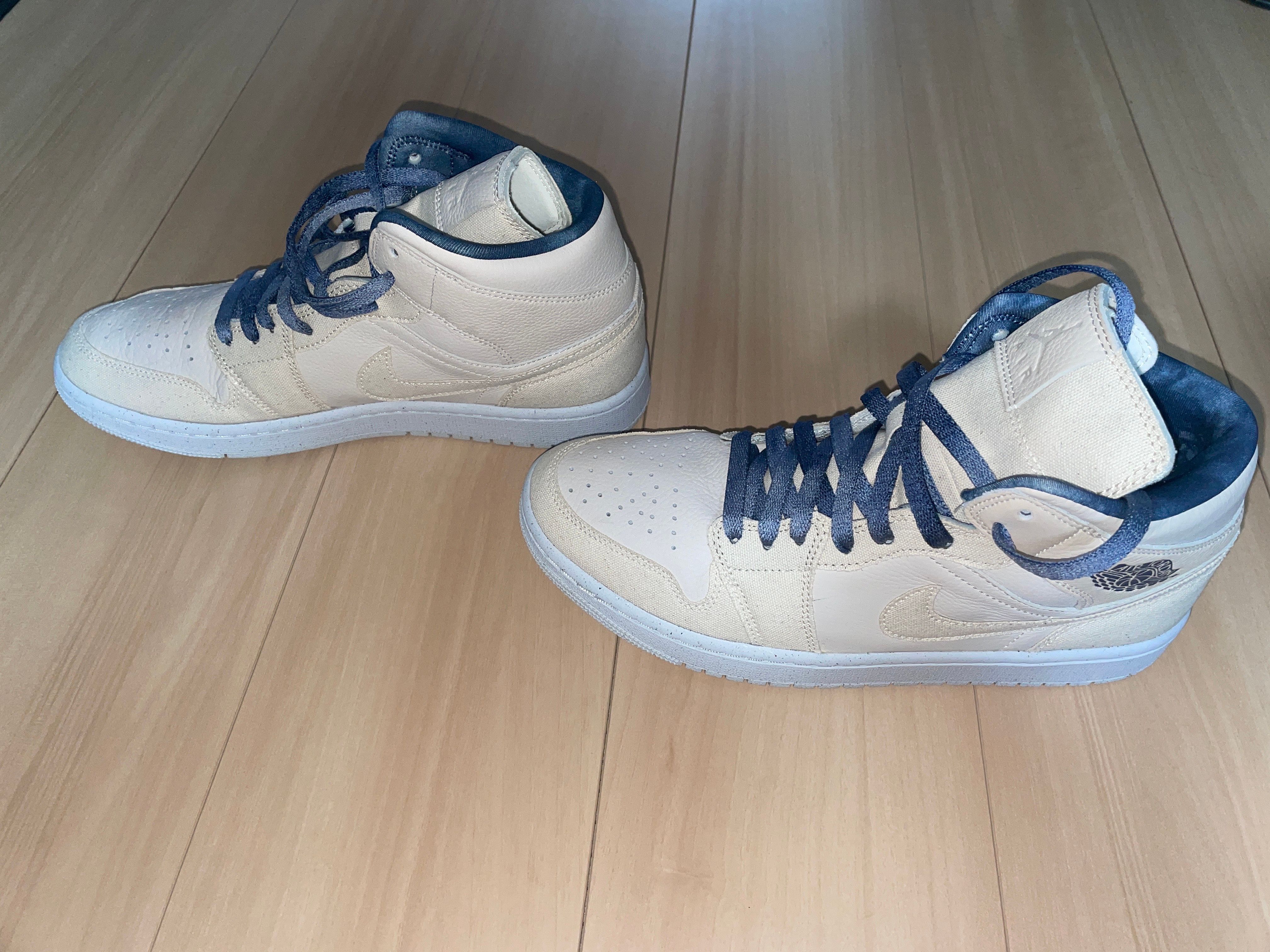 Nike Women's Air Jordan 1 Mid "Sanddrift/Indigo"