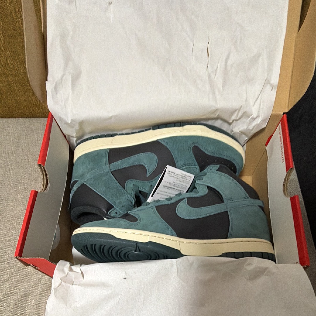 Nike Dunk High Retro PRM "Black and Deep Green"