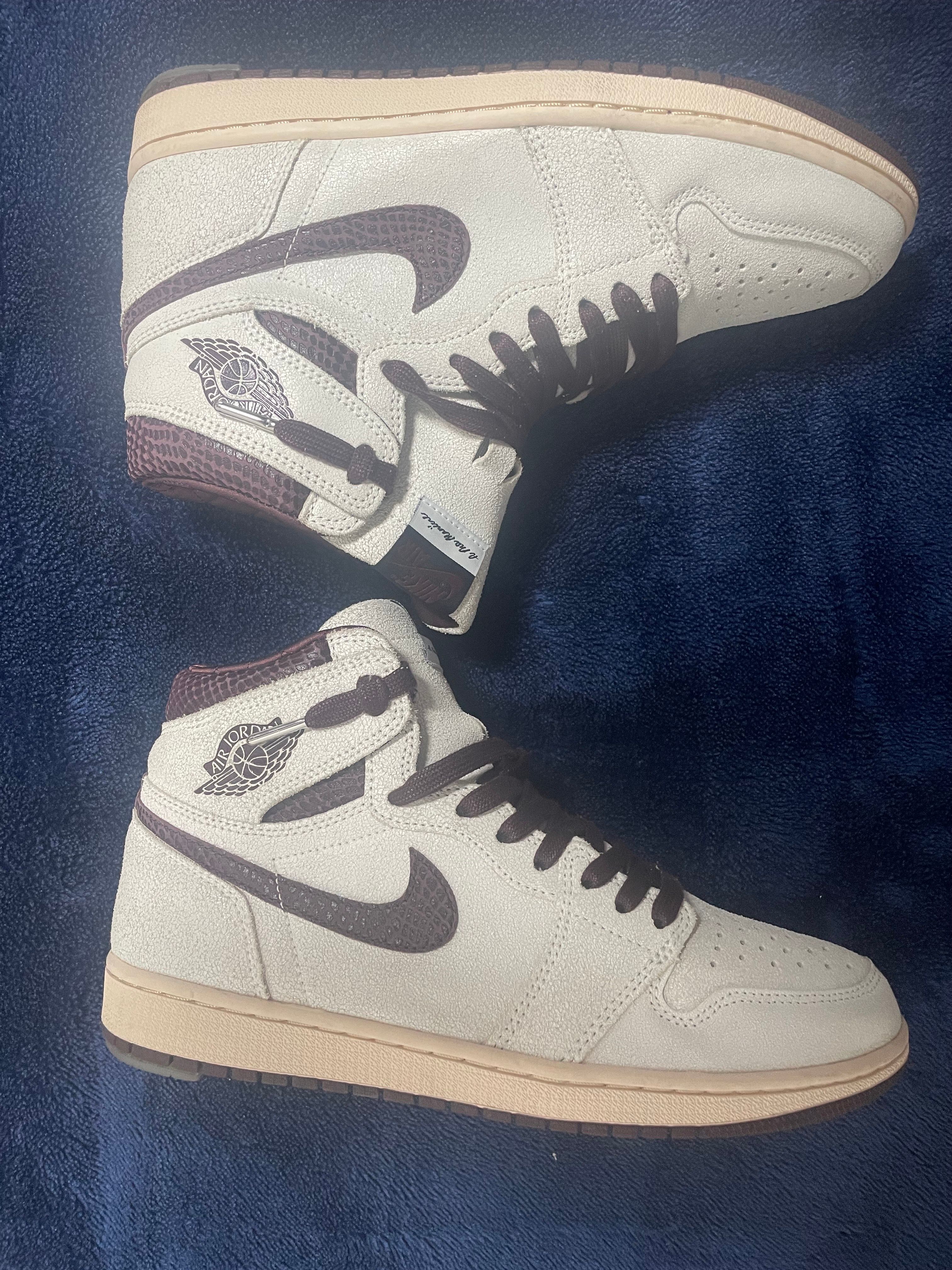 A Ma Maniere × Nike Air Jordan 1 Retro High OG "Sail and Burgundy"