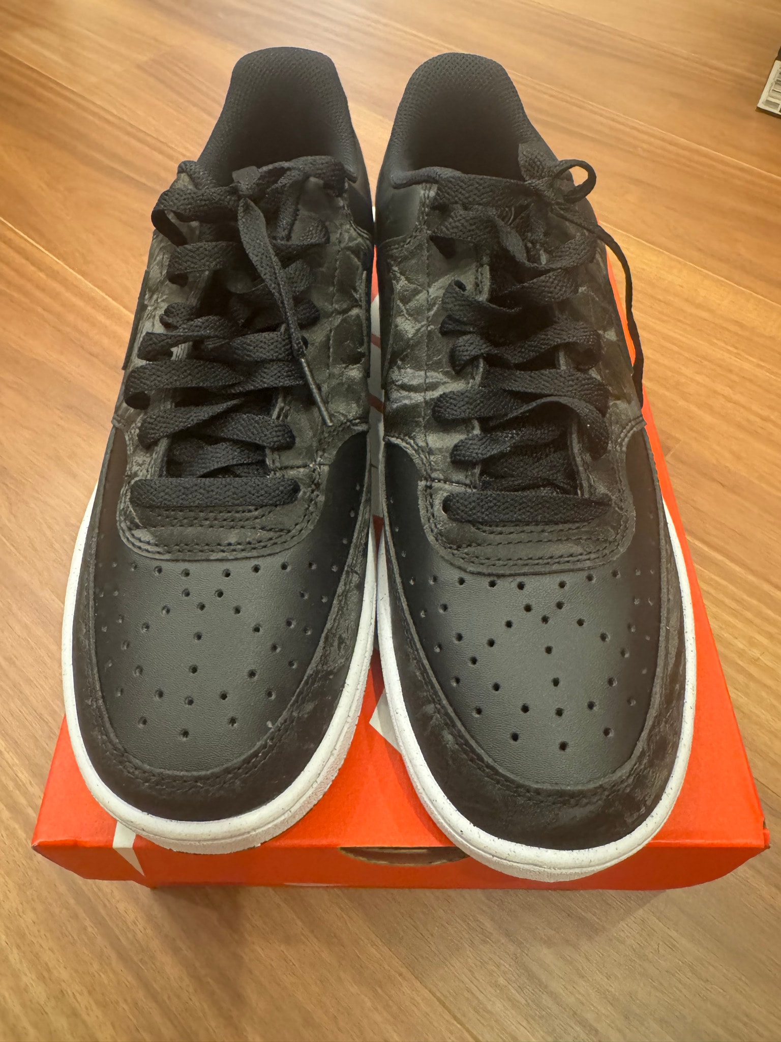 Nike Women's Court Vision Low Next Nature "Black/Black"