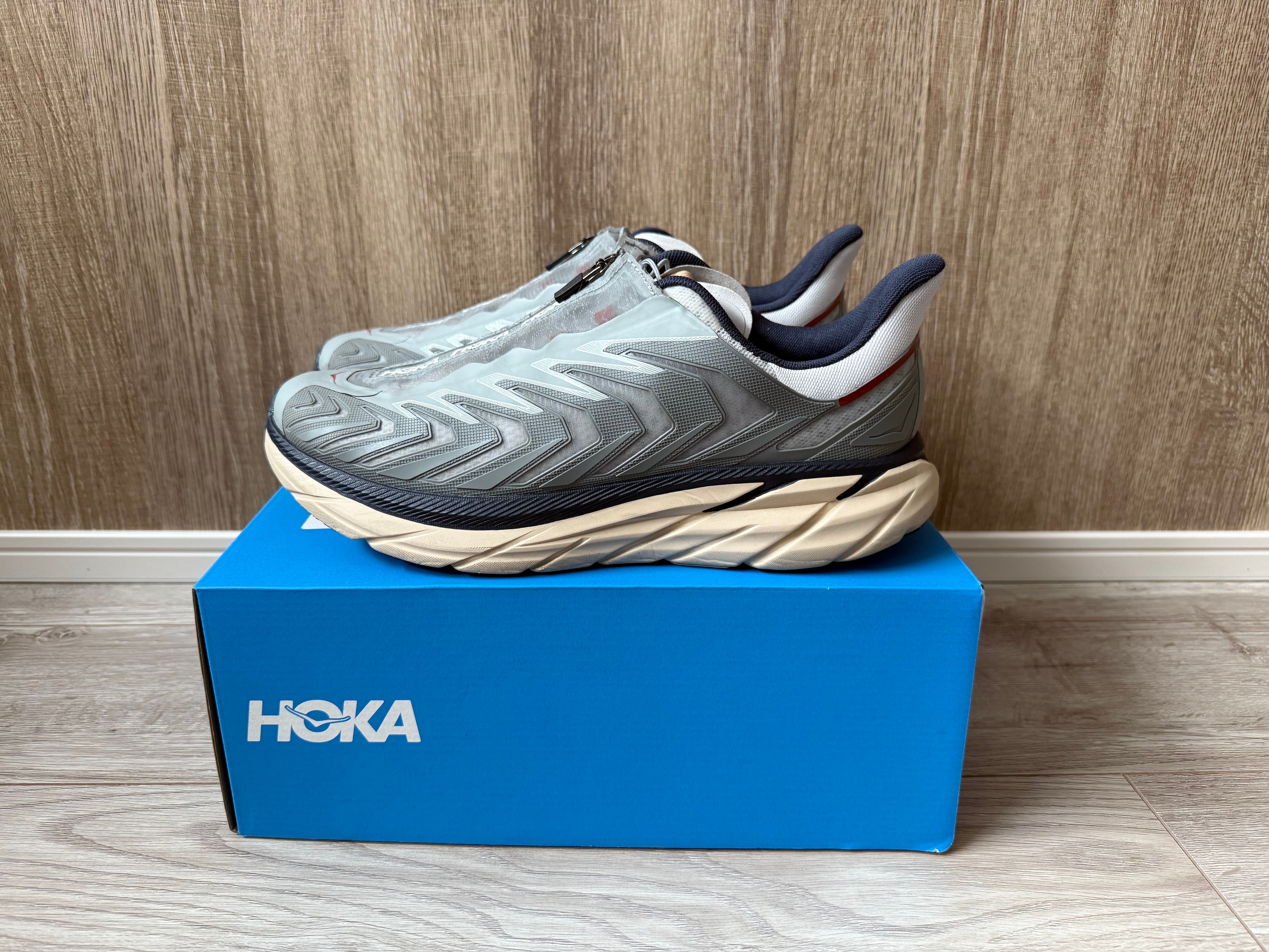 Hoka Project Clifton "Limestone/Shifting Sand"