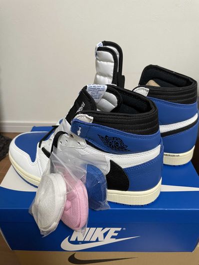 Travis Scott × fragment design × Nike Air Jordan 1 Retro High OG SP "Military Blue"
