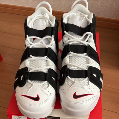 NIKE AIR MORE UPTEMPO "WHITE/BLACK/UNIVERSITY RED"(2020)