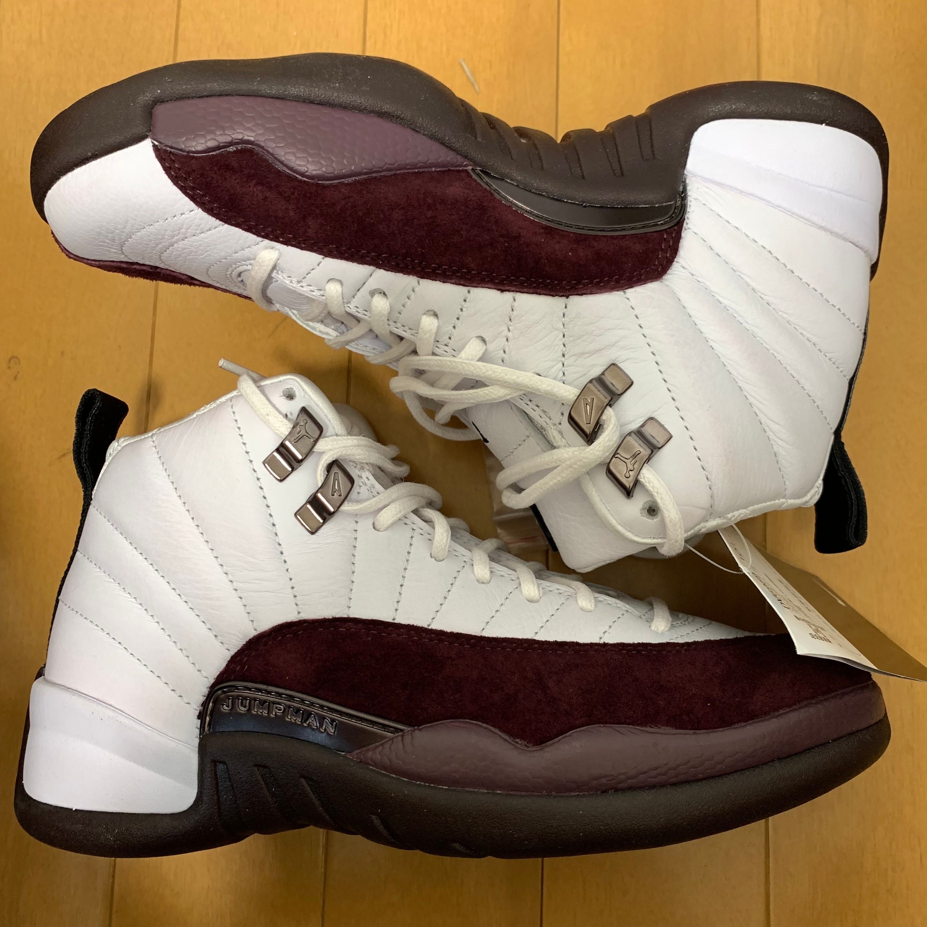 A Ma Maniere × Nike Women's Air Jordan 12 "White and Burgundy Crush"
