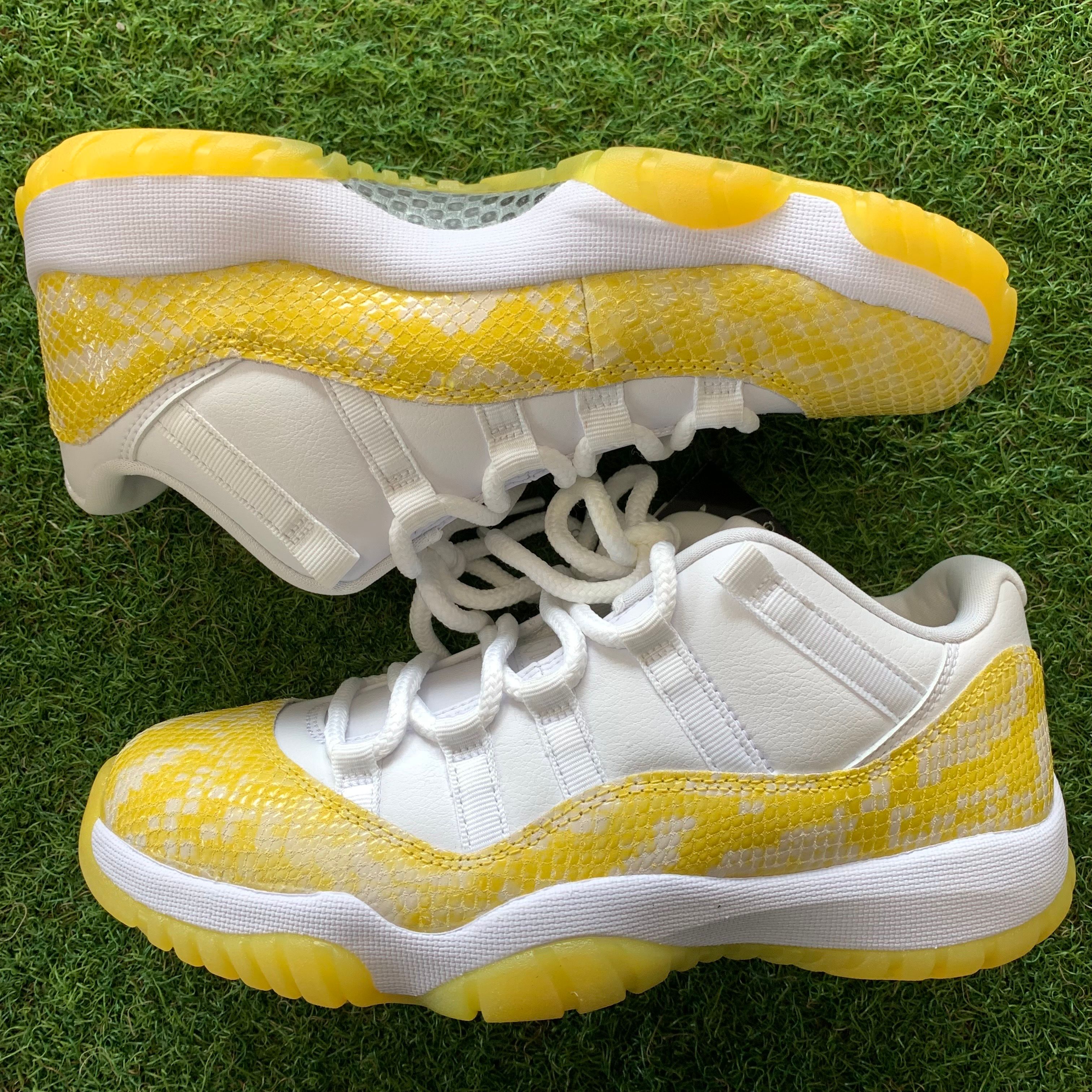 Nike Women's Air Jordan 11 Retro Low "Yellow Snake Skin"