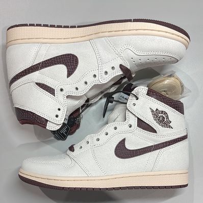 A Ma Maniere × Nike Air Jordan 1 Retro High OG "Sail and Burgundy"