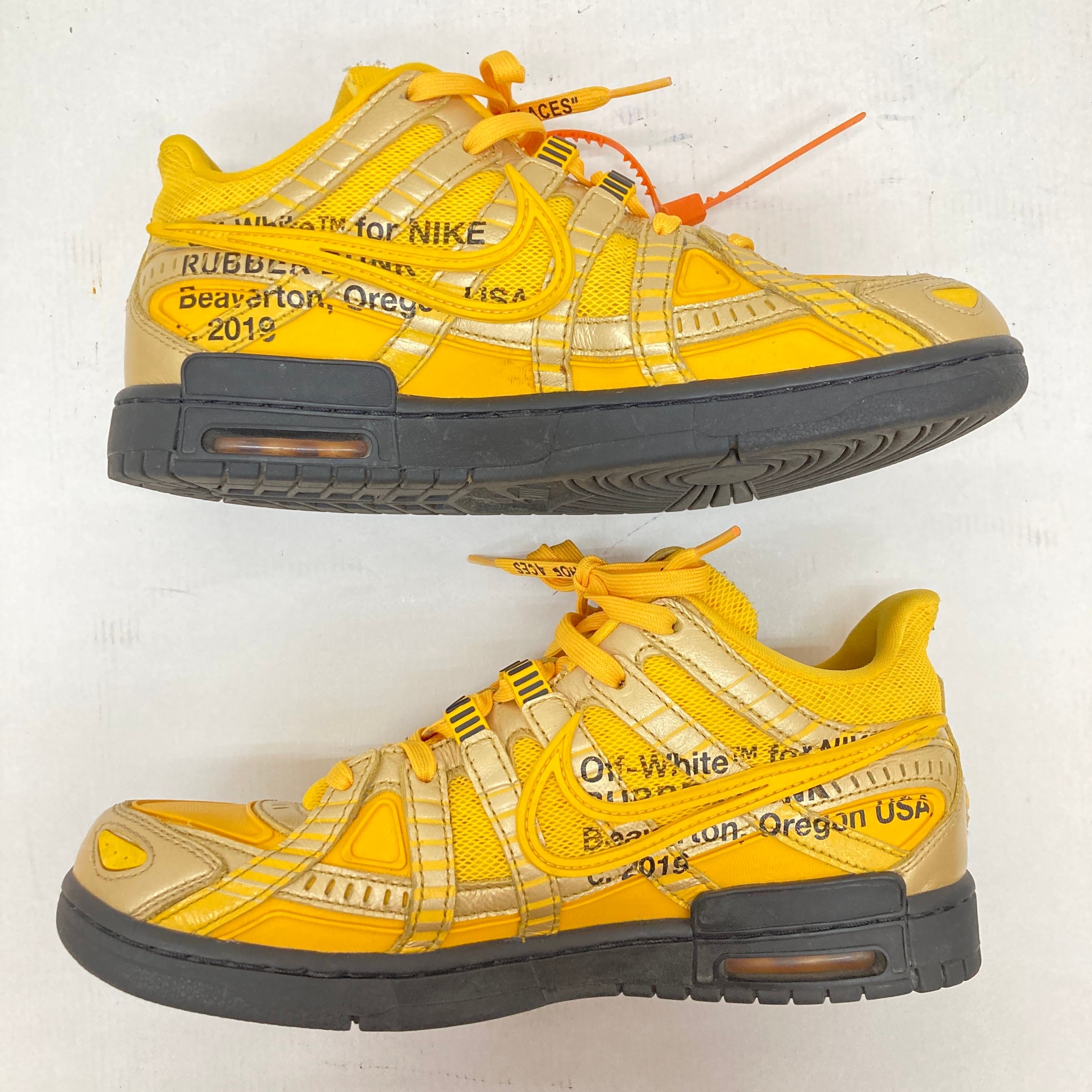 Off-White × Nike Air Rubber Dunk "University Gold"