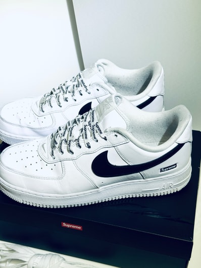 Supreme × Nike Air Force 1 Low "White/Black"