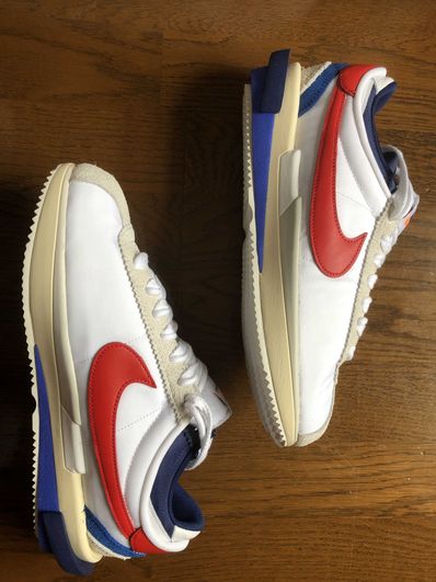 sacai × Nike Zoom Cortez "White and University Red"