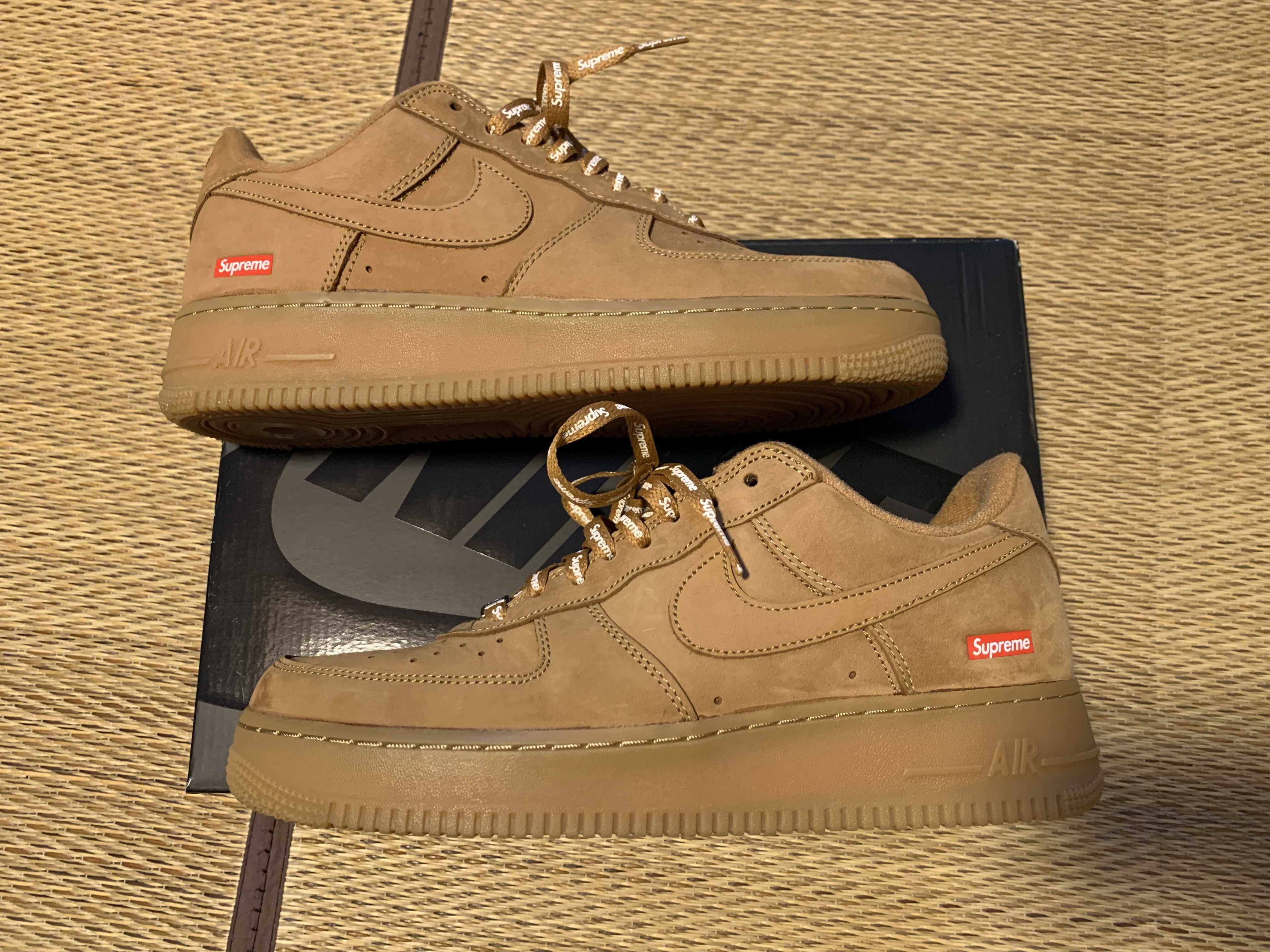 Supreme × Nike Air Force 1 Low "Flax/Wheat"