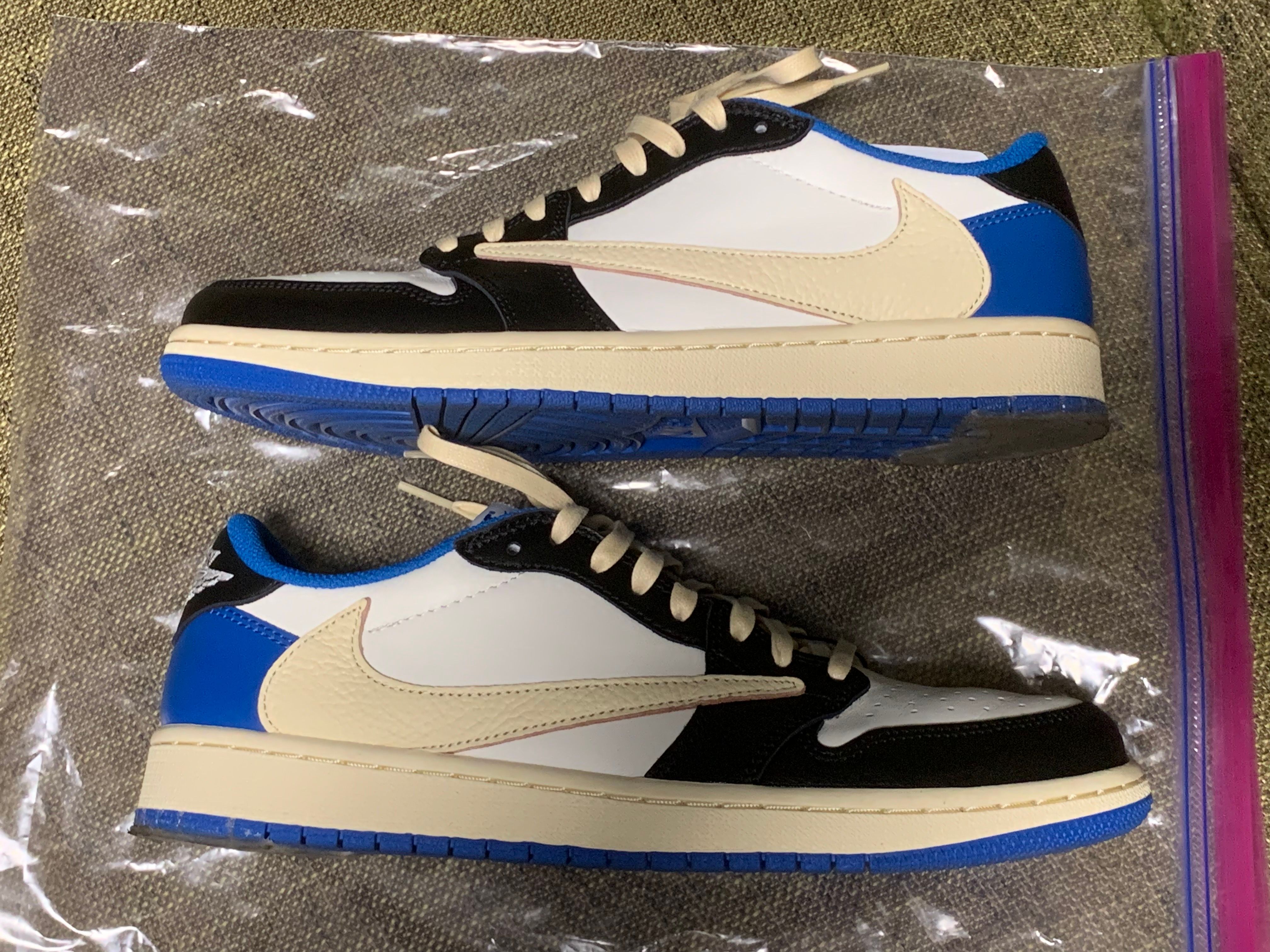 Travis Scott × fragment design × Nike Air Jordan 1 Low OG SP "Military Blue"