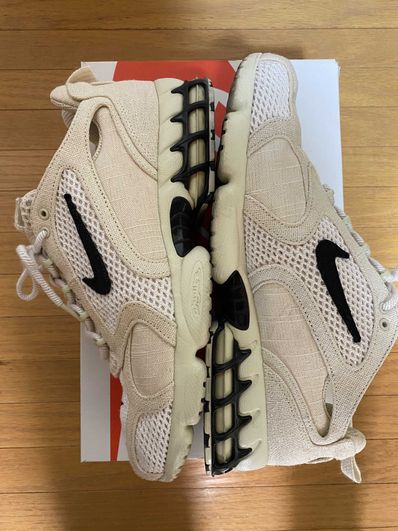 Stussy × Nike Air Zoom Spiridon CG 2 "Fossil/Black"