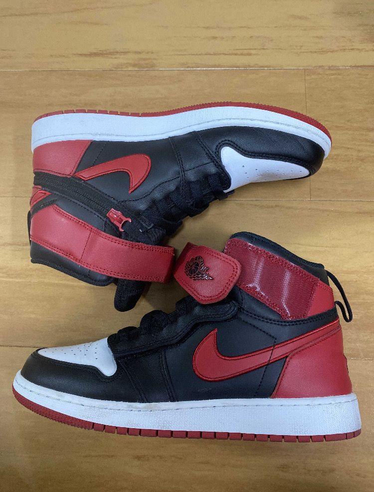 Nike GS Air Jordan 1 High Flyease "Bred White Toe"