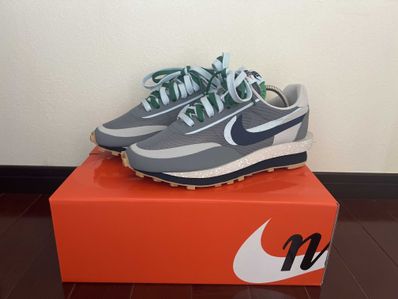 CLOT × Sacai × Nike LD Waffle "Grey Obsidian/Cool Grey"