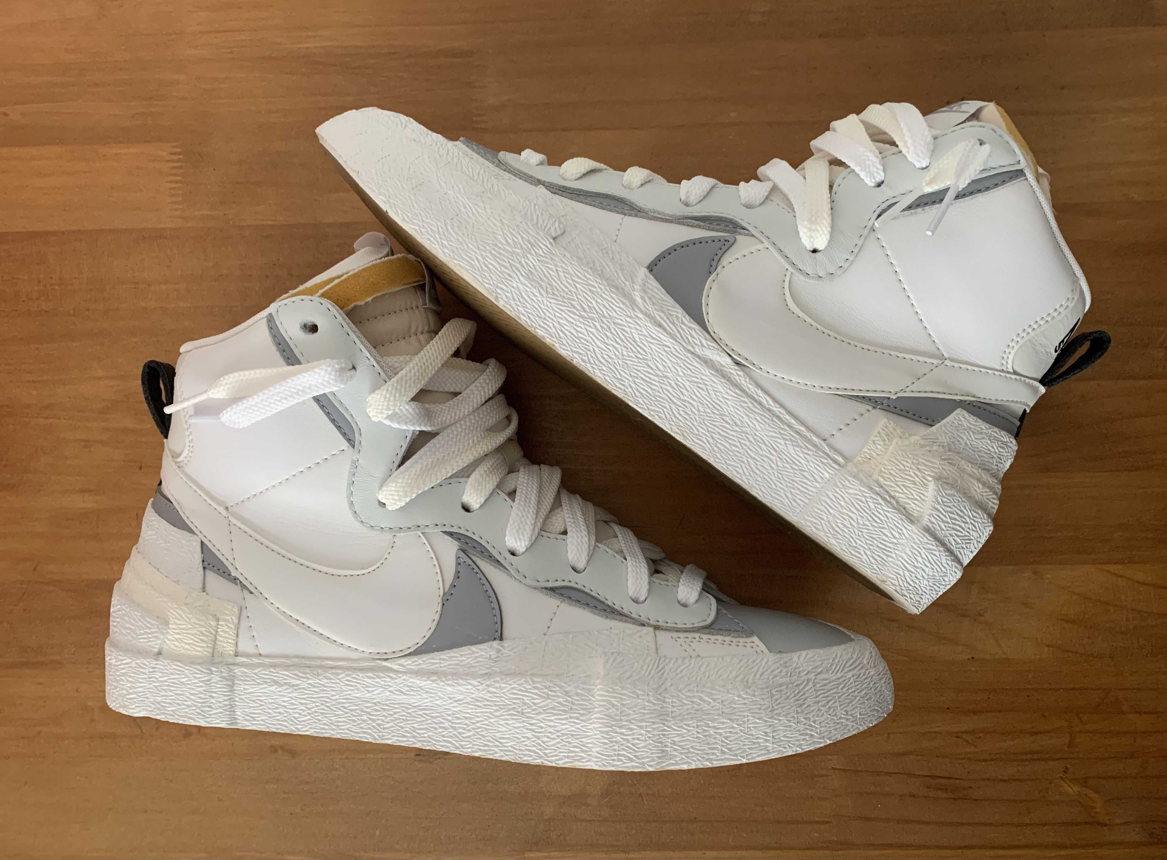 sacai × NIKE BLAZER MID "WHITE/WOLF GREY"