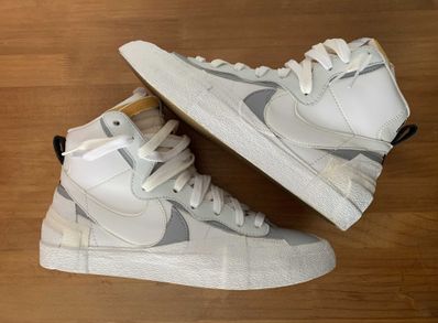 sacai × NIKE BLAZER MID "WHITE/WOLF GREY"