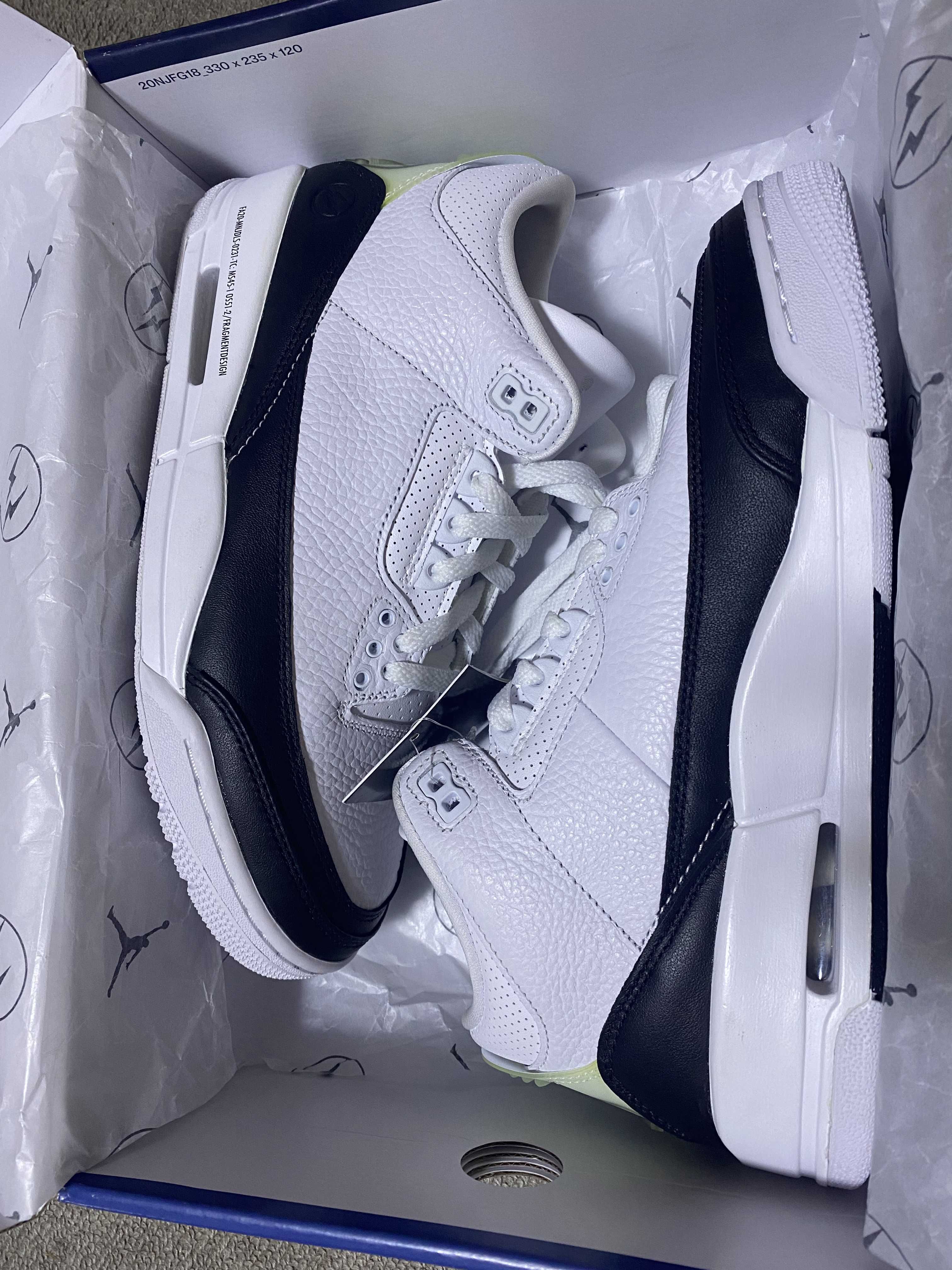 Fragment × Nike Air Jordan 3 "White/Black"