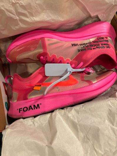 Off-White × Nike Zoom Fly "Pink"