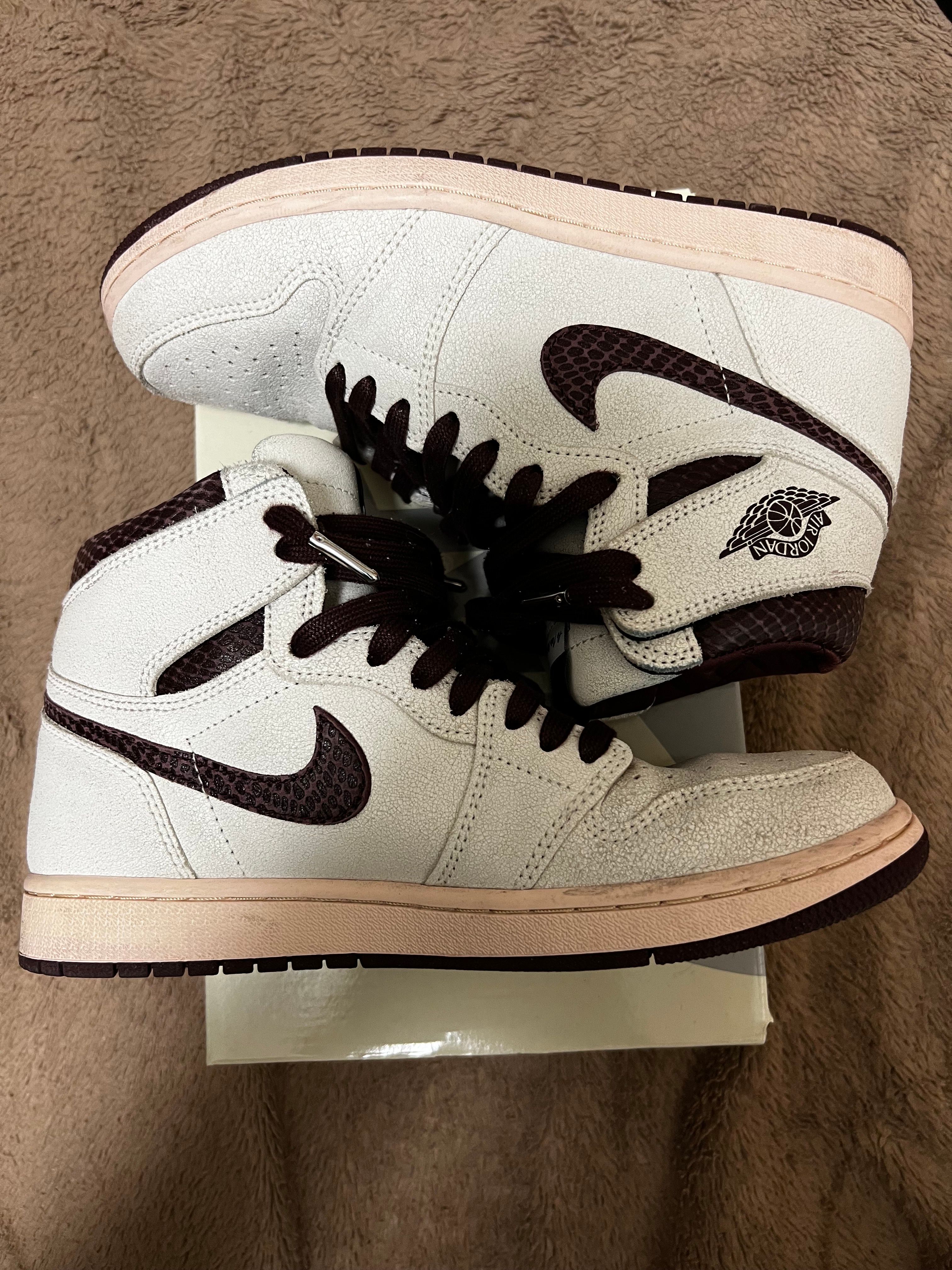 A Ma Maniere × Nike Air Jordan 1 Retro High OG "Sail and Burgundy"