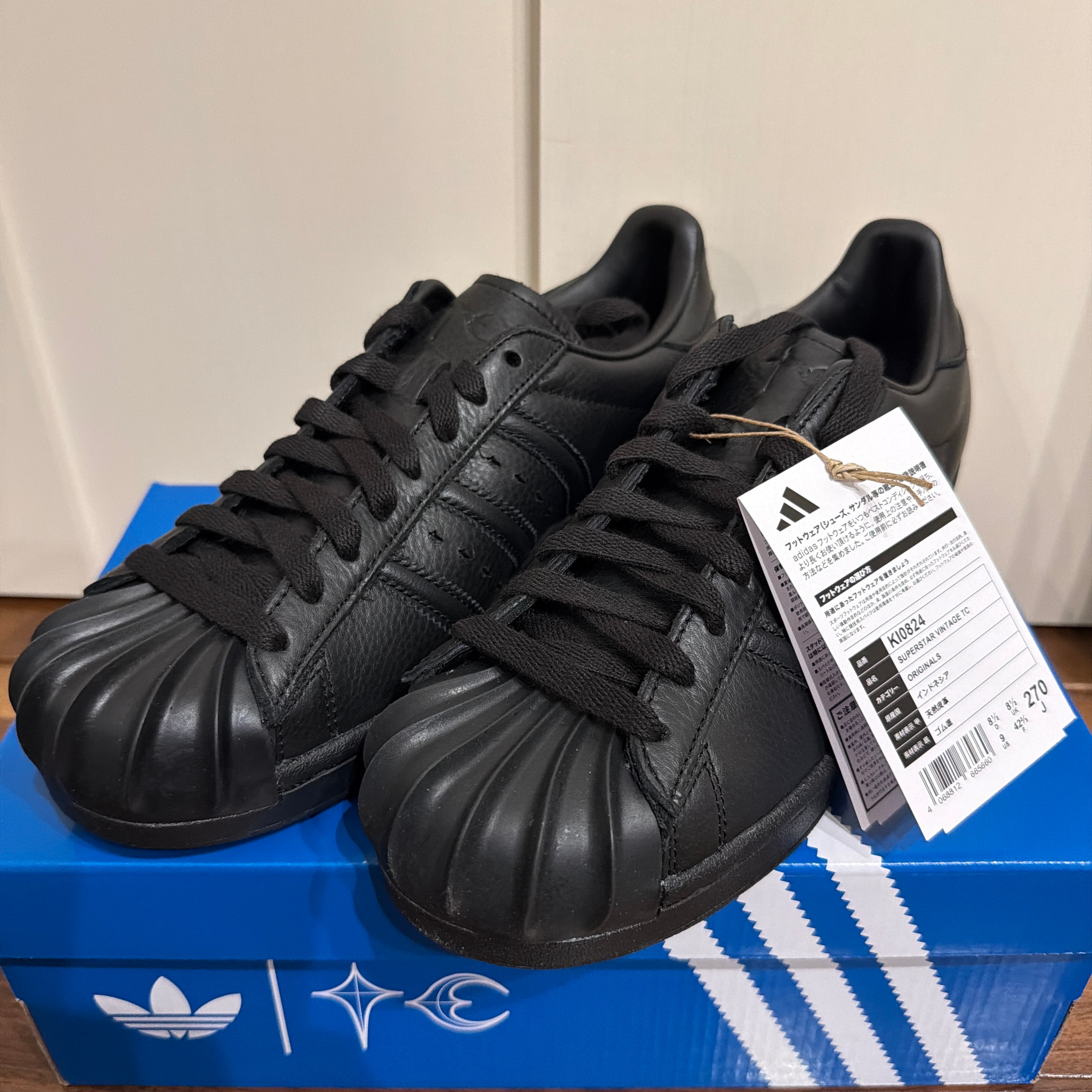 THUG CLUB × adidas Superstar Vintage "Core Black"