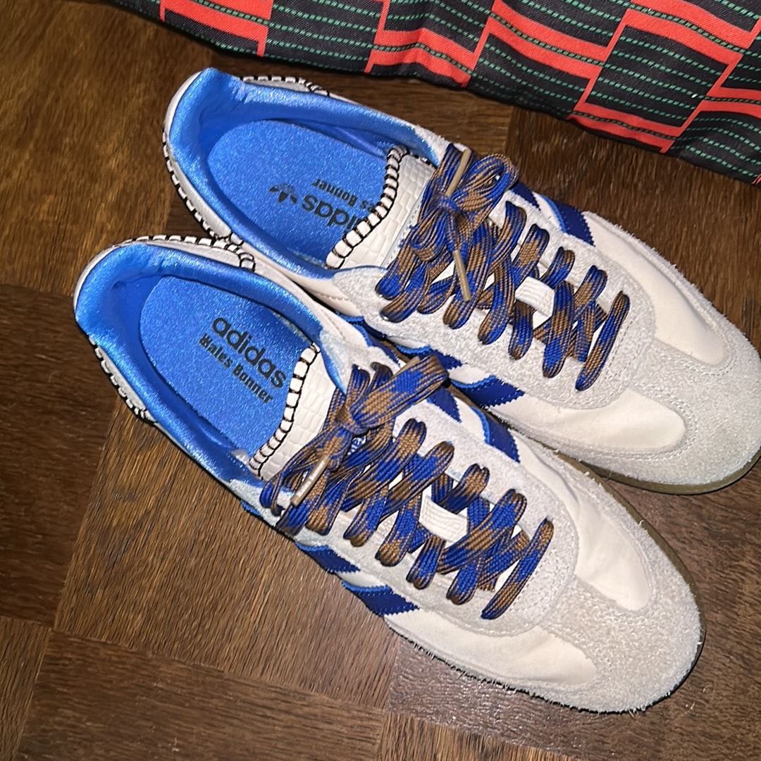 Wales Bonner × adidas Nylon Samba "Wonder Clay/Team Royal Blue/Wonder White"