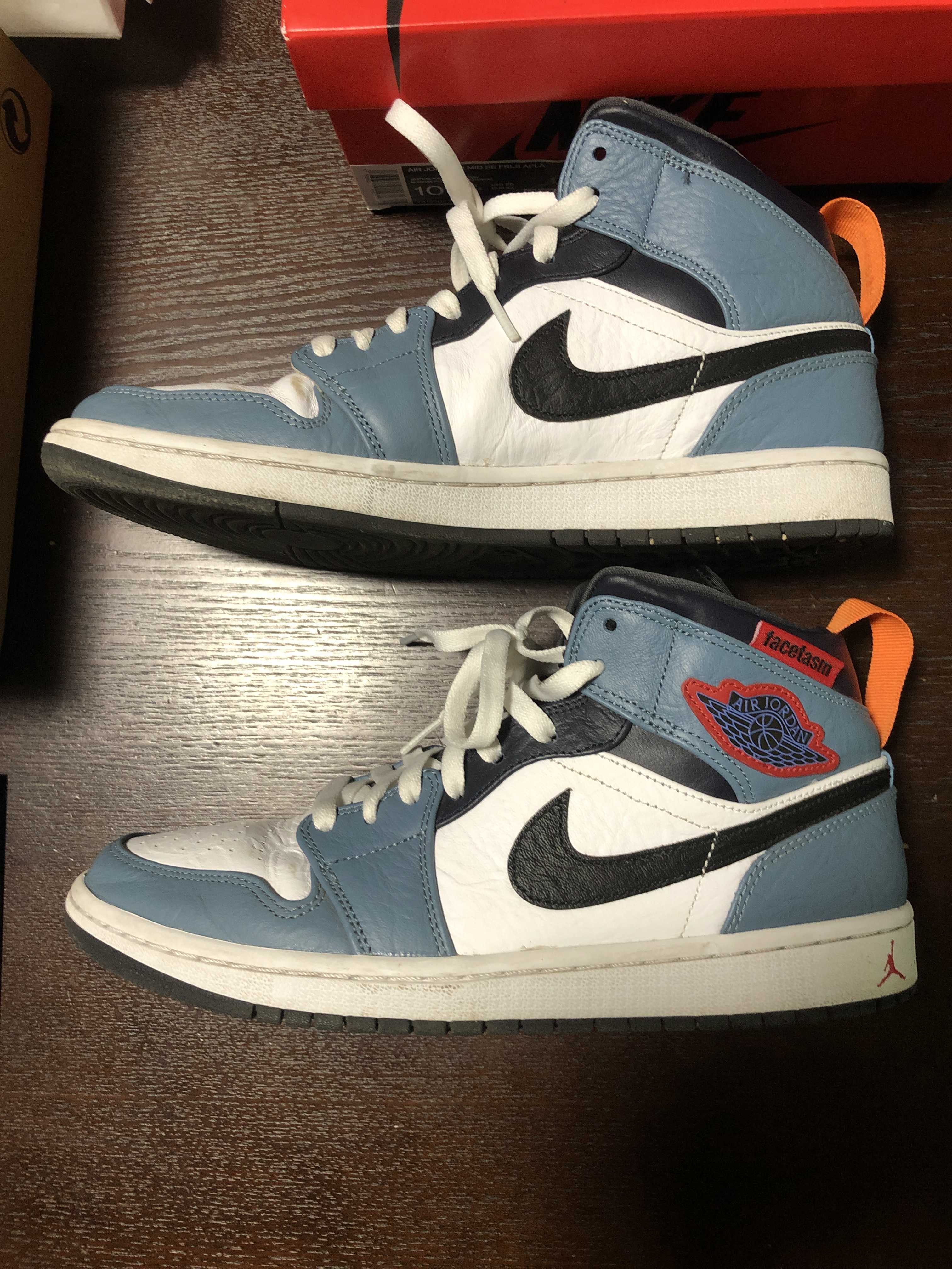 FACETASM × Nike Air Jordan 1 Mid "White/Navy"