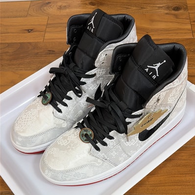 CLOT × Nike Air Jordan 1 Mid SE Fearless "White/Black/Red"