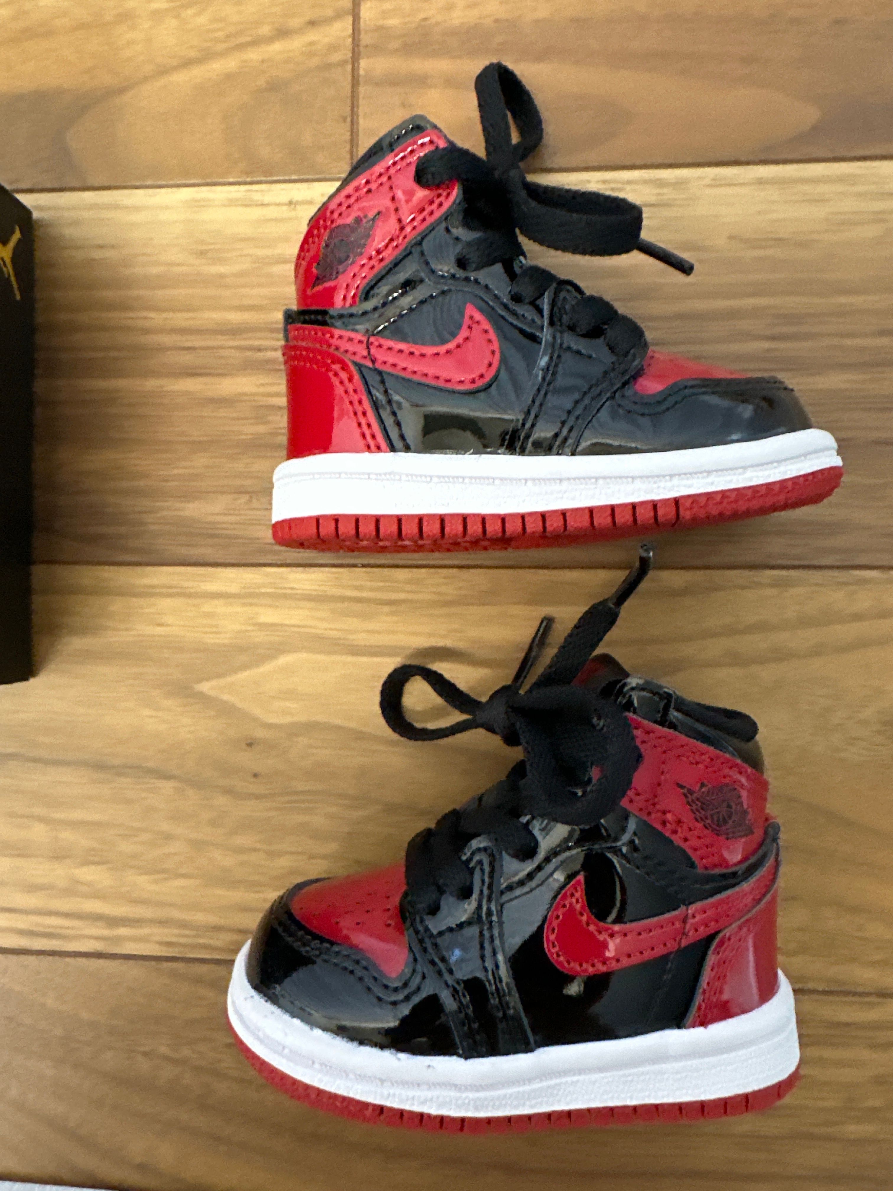Nike TD Air Jordan 1 High OG "Patent Bred"