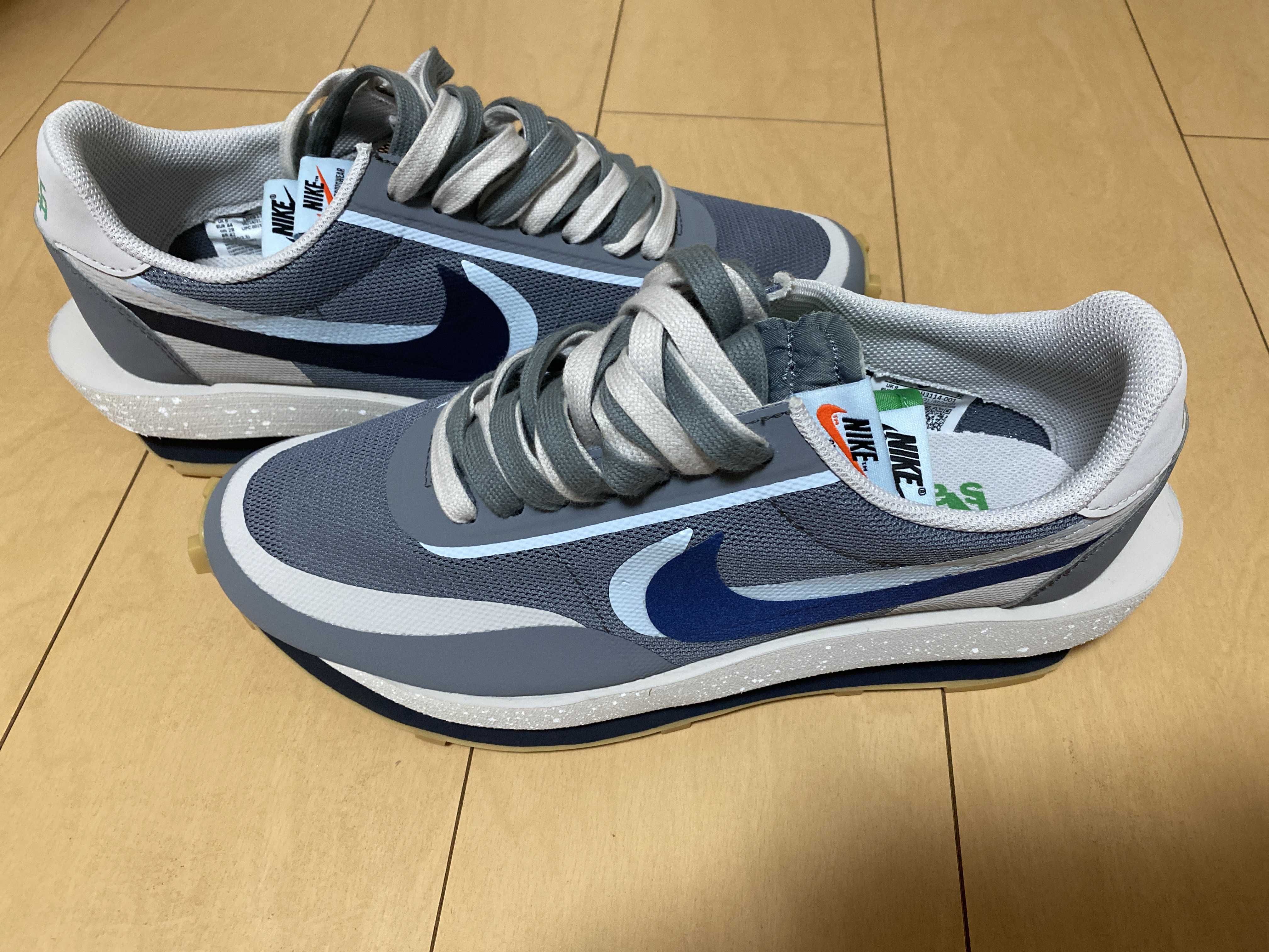 CLOT × Sacai × Nike LD Waffle "Grey Obsidian/Cool Grey"