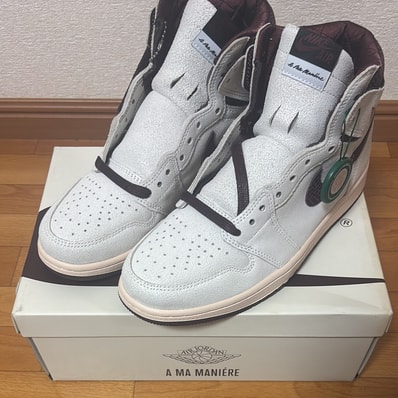A Ma Maniere × Nike Air Jordan 1 Retro High OG "Sail and Burgundy"