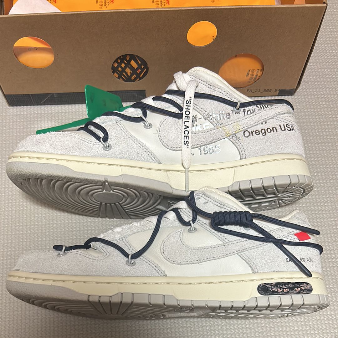 Off-White × Nike Dunk Low "Sail/Neutral Grey/Gridiron"