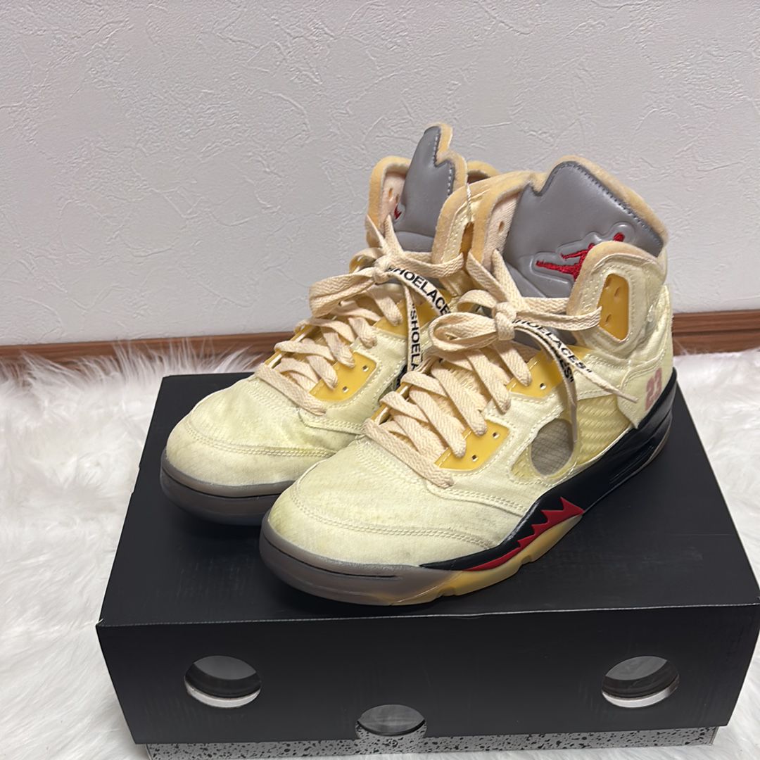 Off-White × Nike Air Jordan 5 "Sail"  