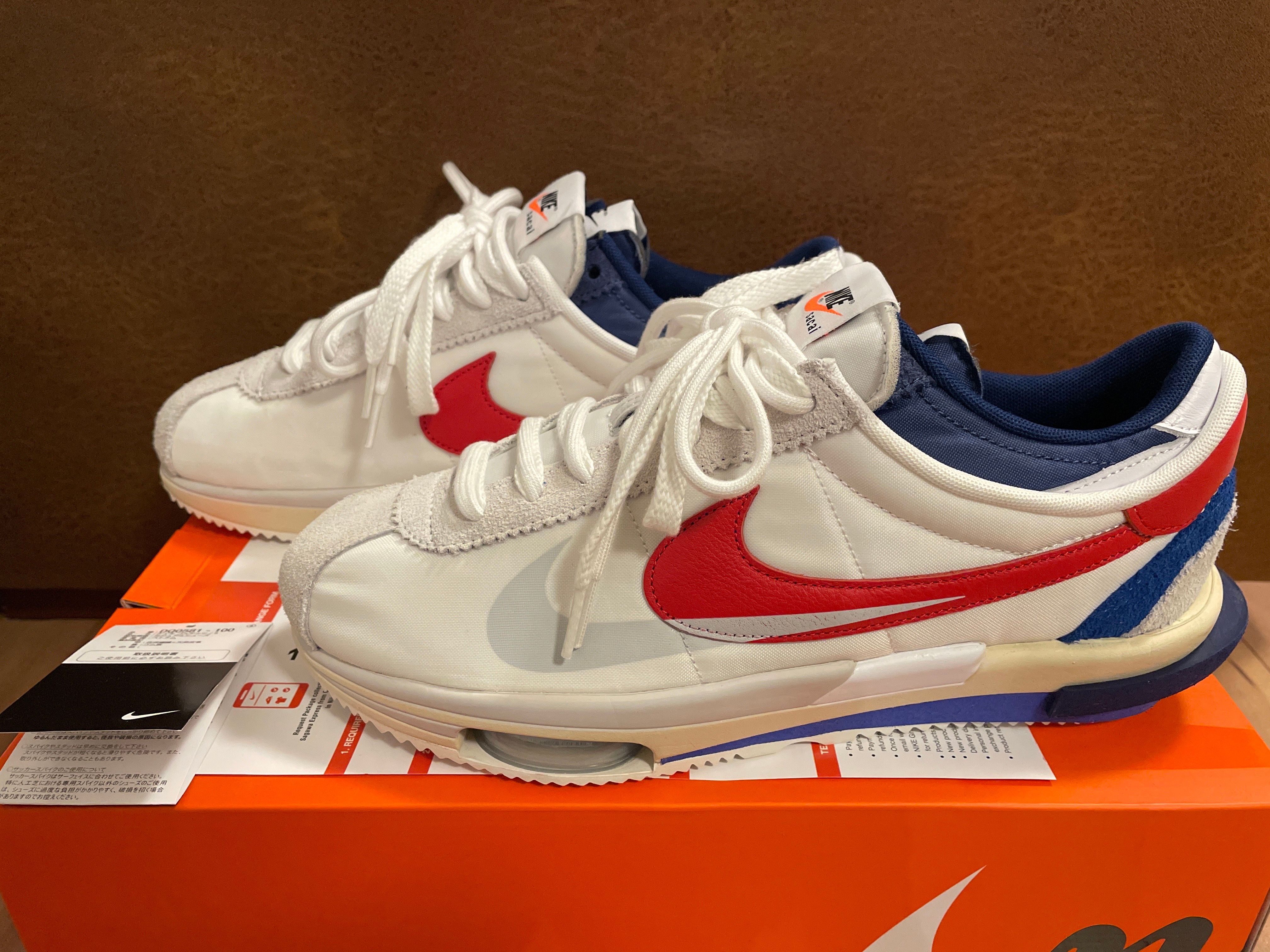sacai × Nike Zoom Cortez "White and University Red"