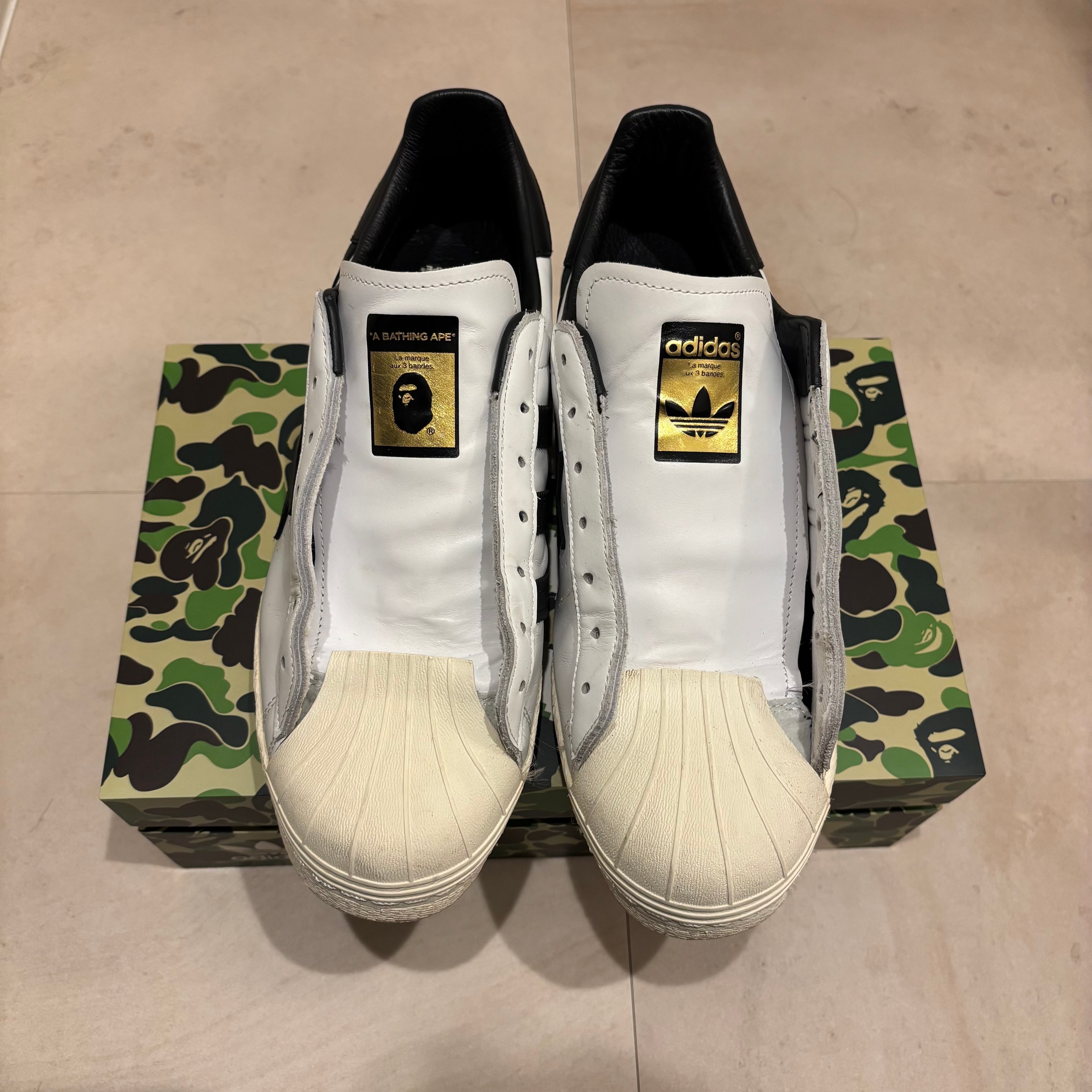 A BATHING APE × adidas Superstar 80s "White/Black"