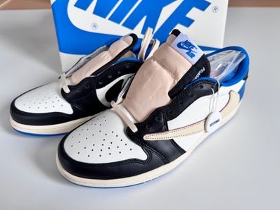 Travis Scott × fragment design × Nike Air Jordan 1 Low OG SP "Military Blue"