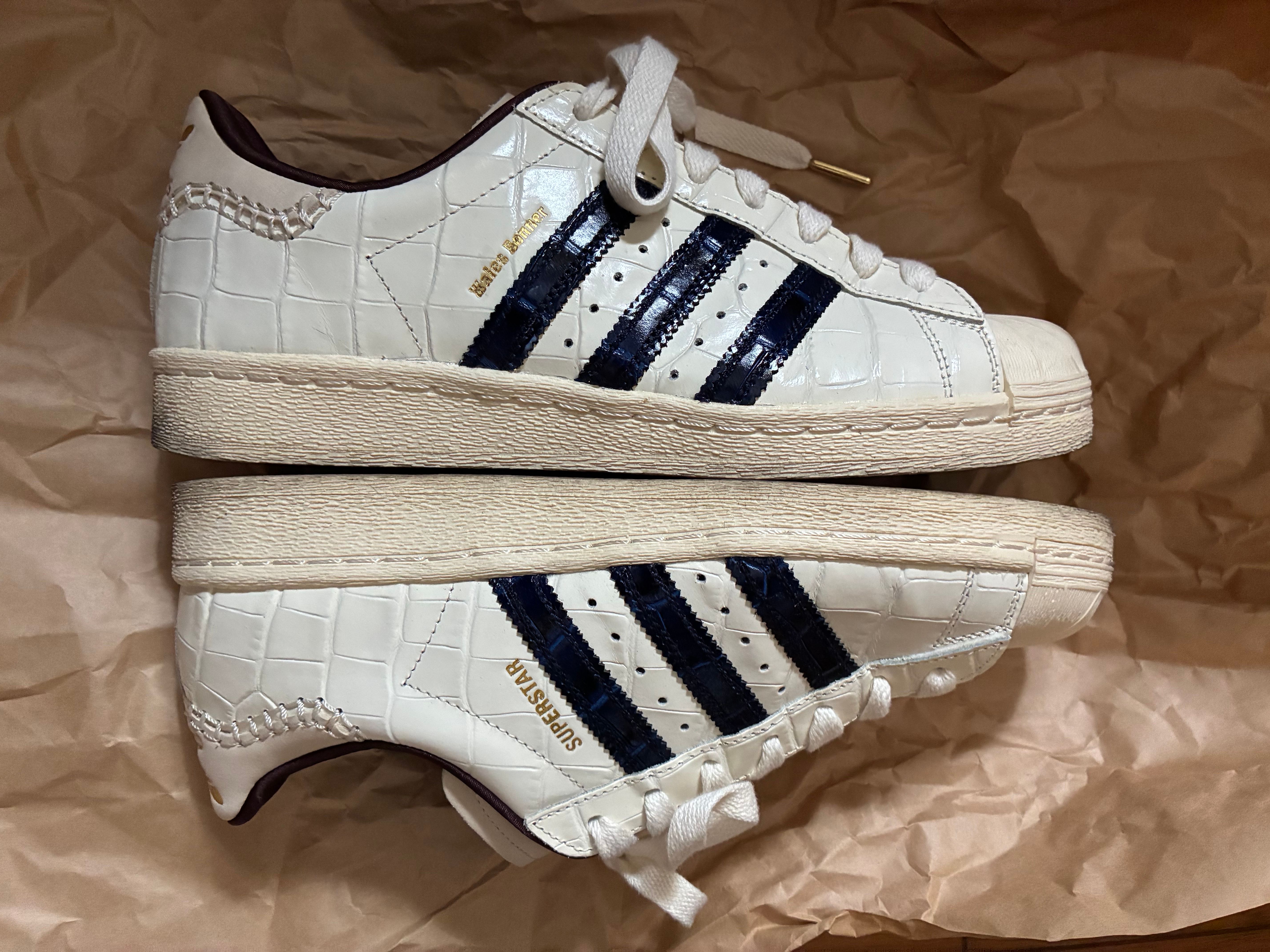 Wales Bonner × adidas Superstar "Wonder White/Collegiate Navy/Night Red"