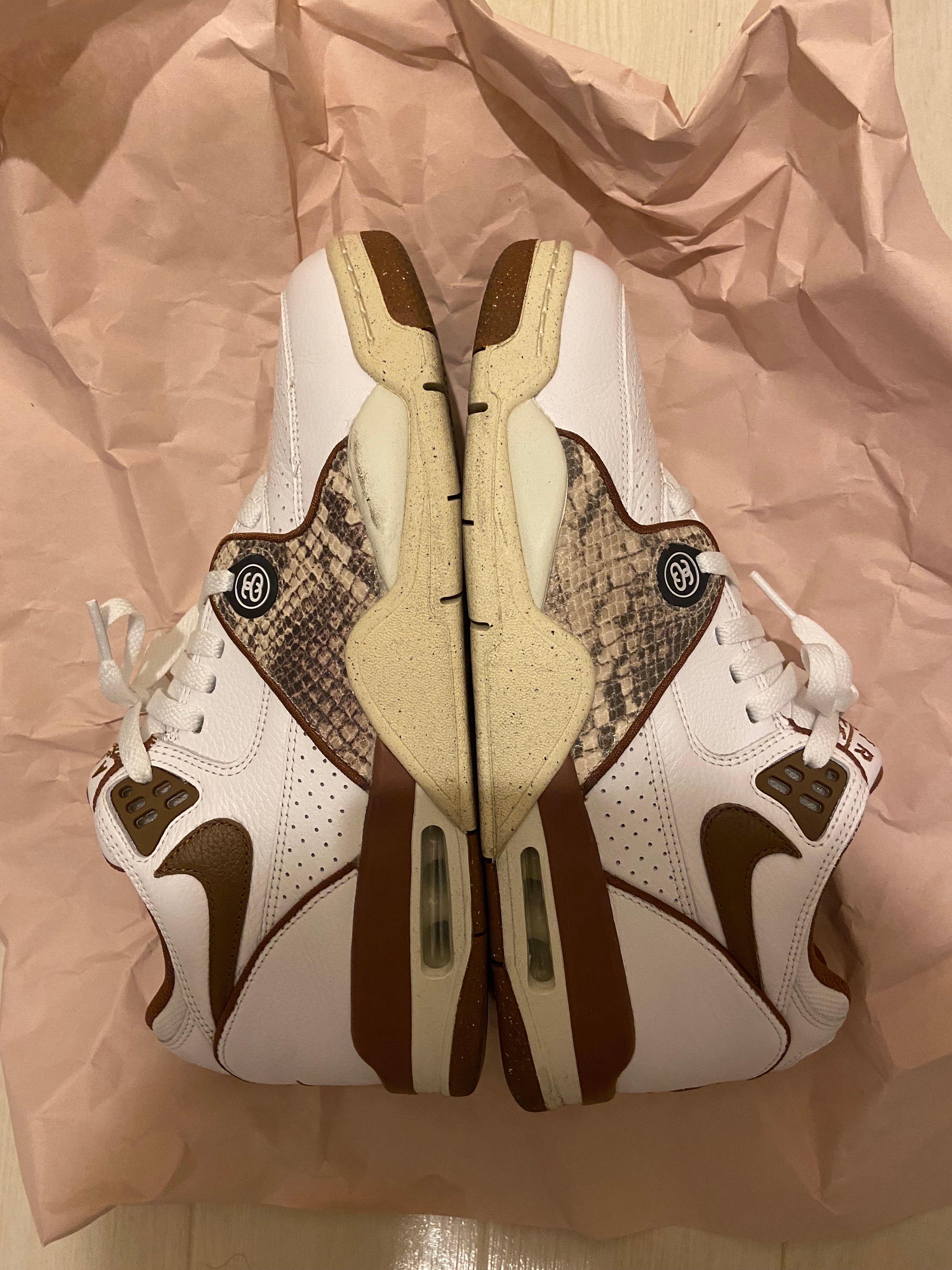 Stussy × Nike Air Flight 89 Low SP "White and Pecan"