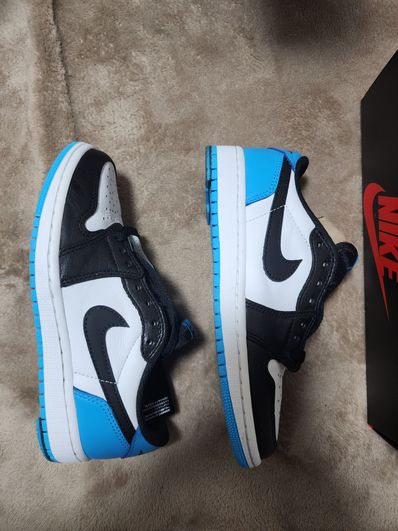 Nike Air Jordan 1 Low OG "Black and Dark Powder Blue/UNC"