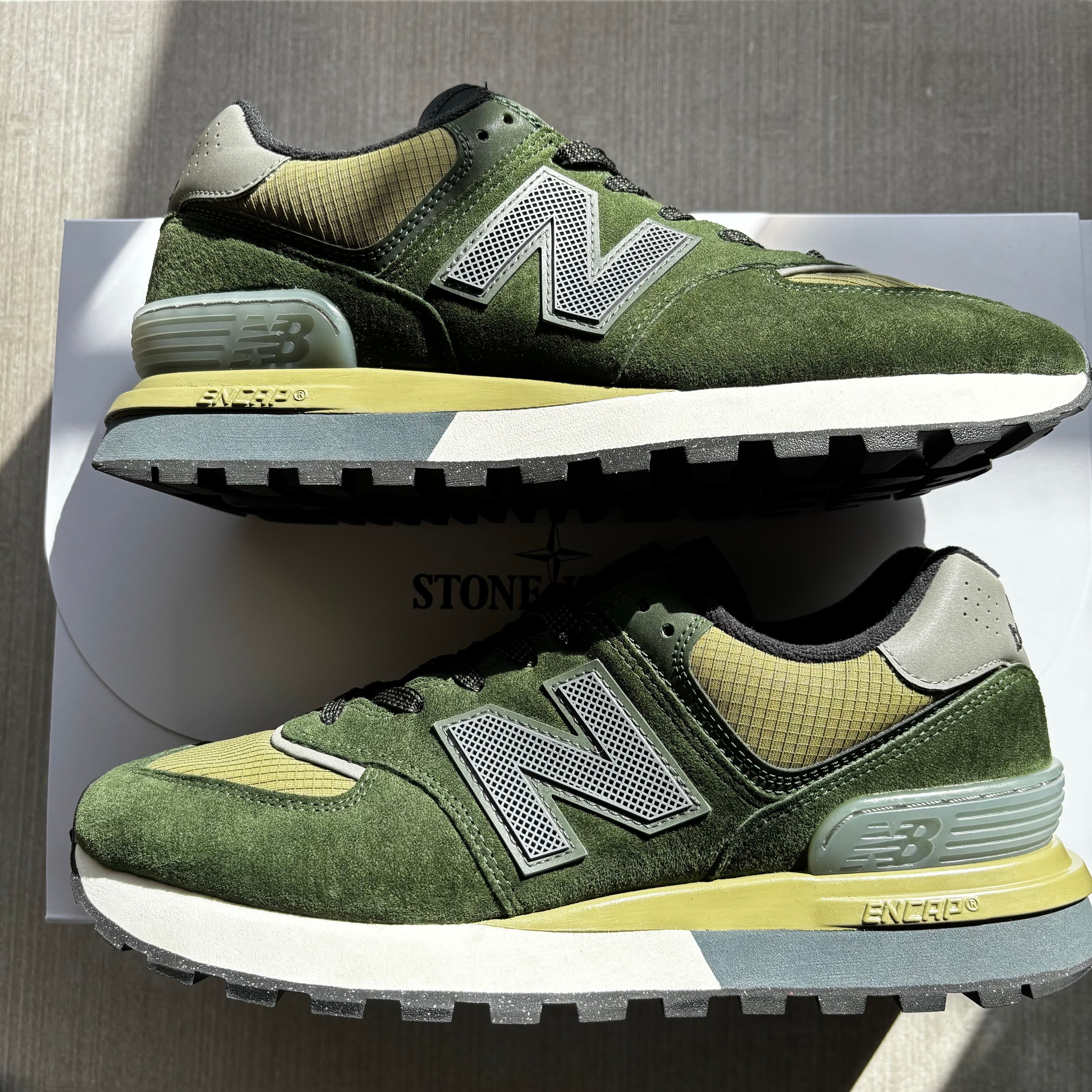 Stone Island × New Balance 574 Legacy "Dark Green"
