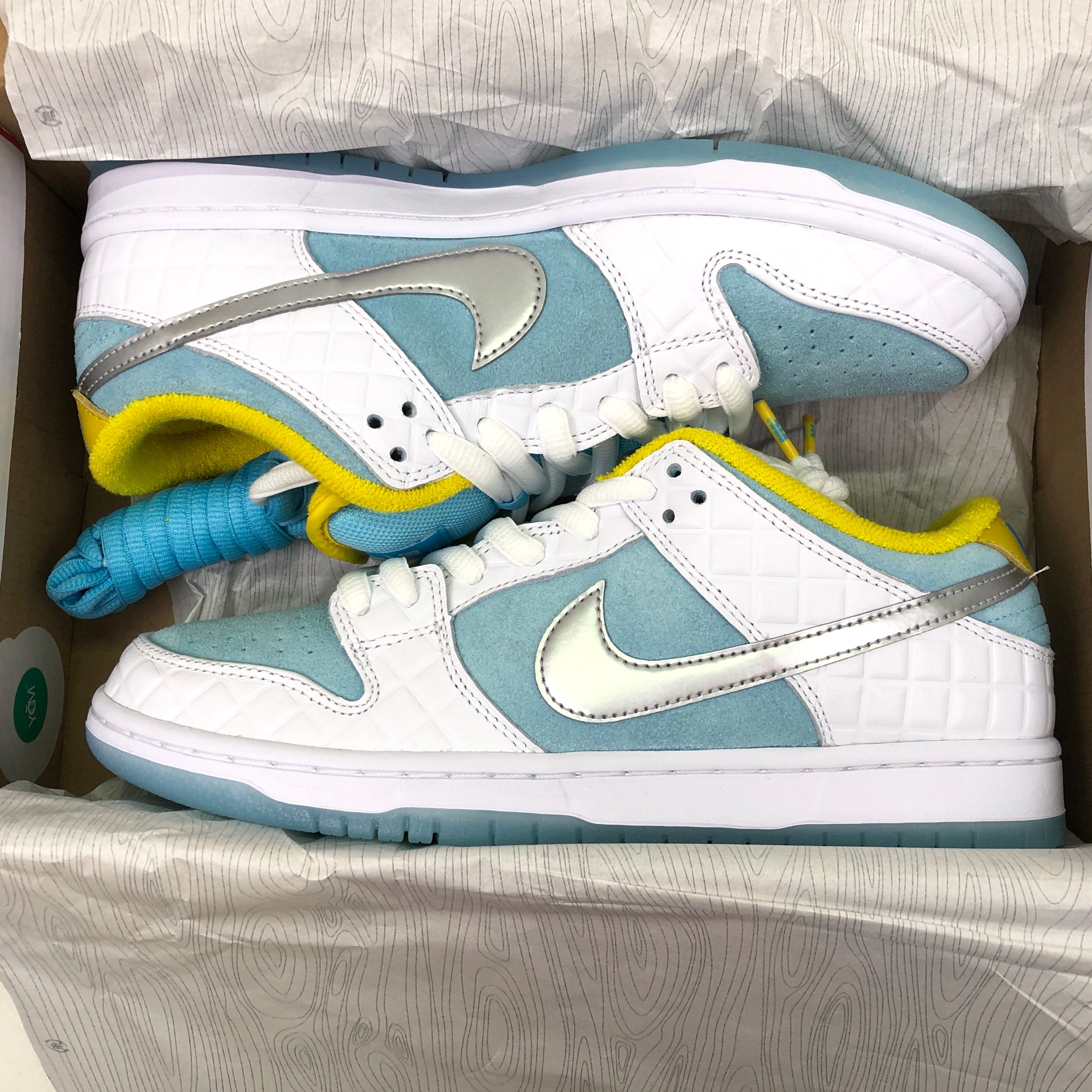 FTC × Nike SB Dunk Low "White/Blue"